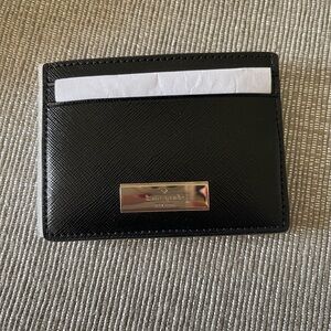 Kate Spade Black Card Holder with Gold Accent
